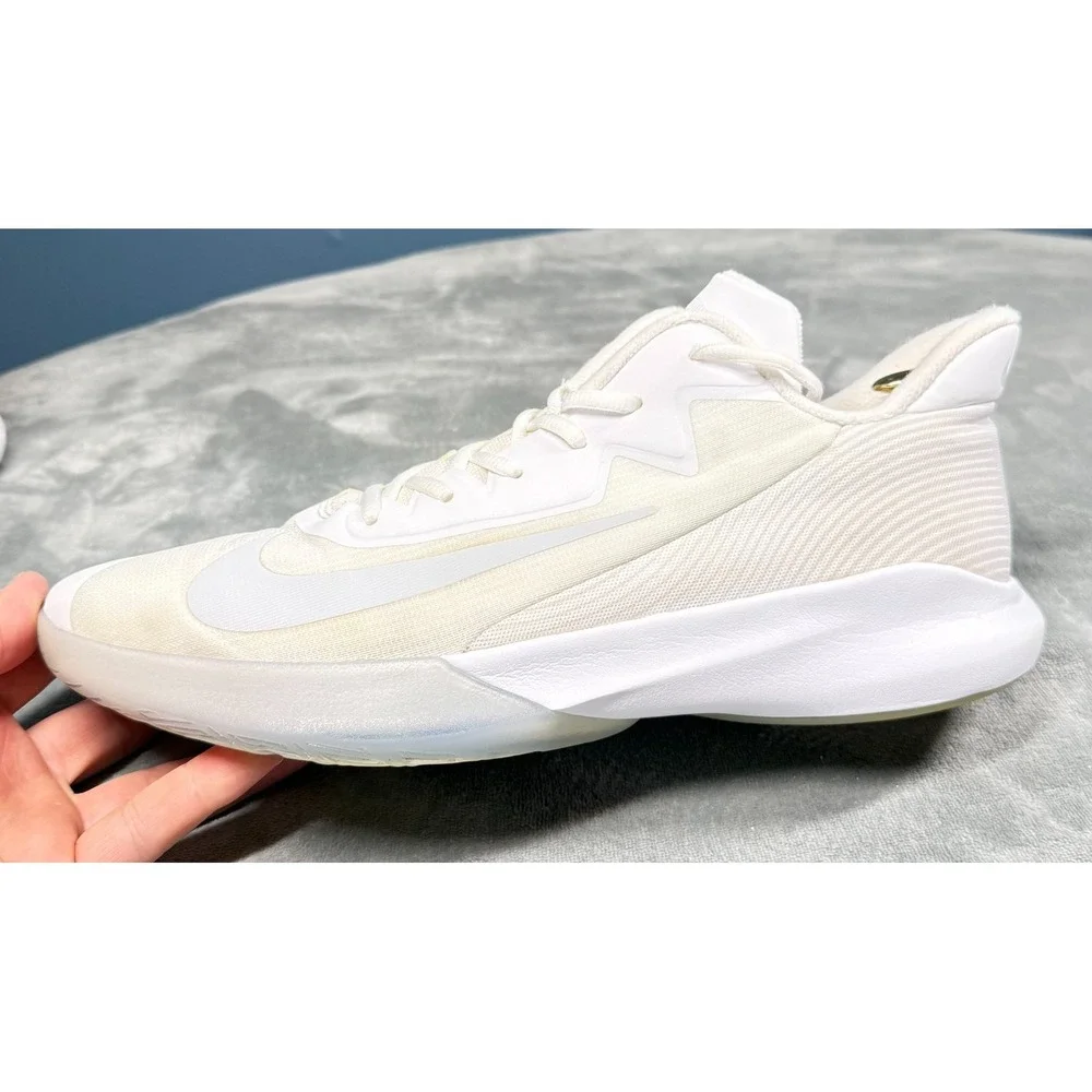 Nike Precision 6 Basketball Shoes Mens 11.5 White Cream Sail Sneakers